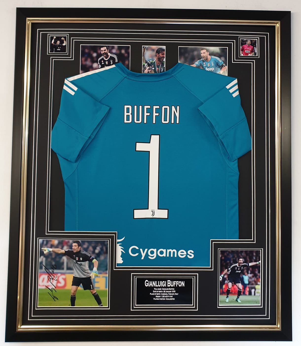 Buffon Signed Photo with Shirt Framed