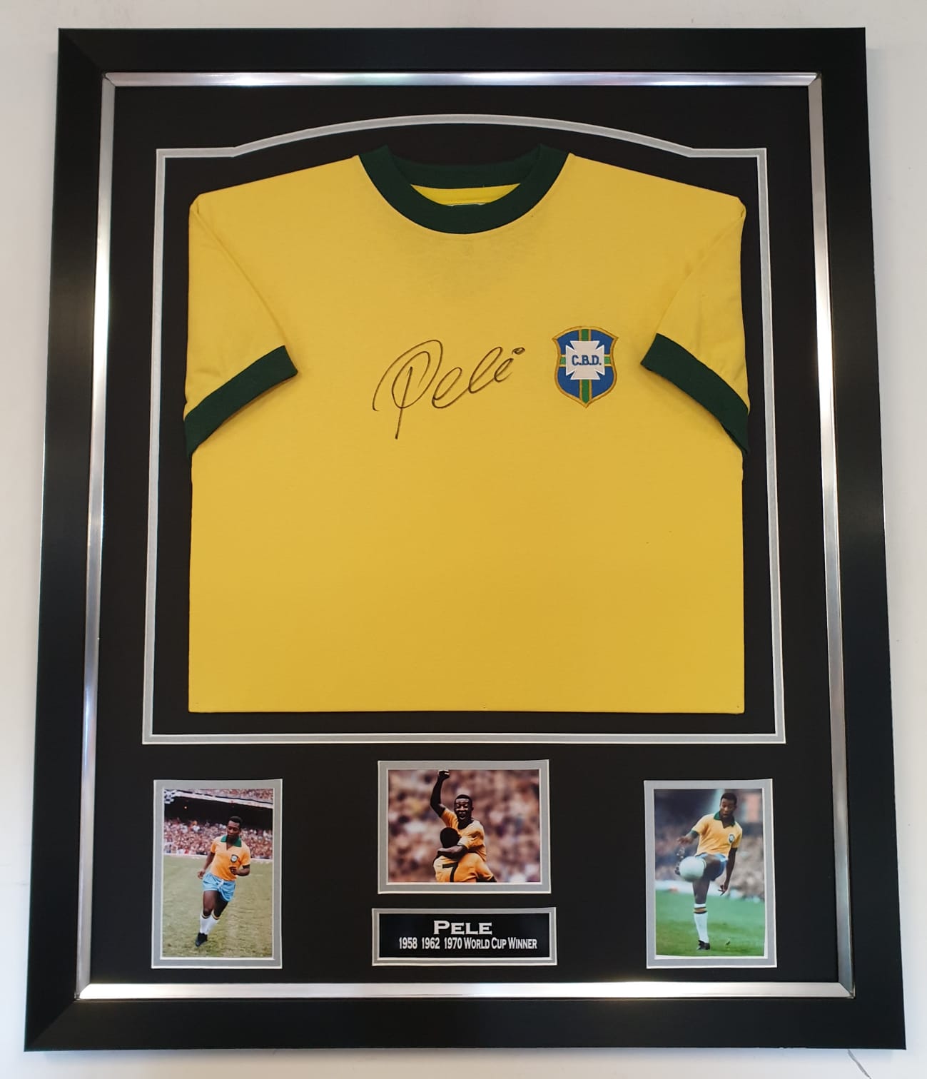 pele autographed jersey