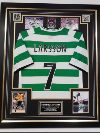 signed celtic top framed