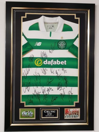 Celtic FC Brown Signed Shirt (Framed)