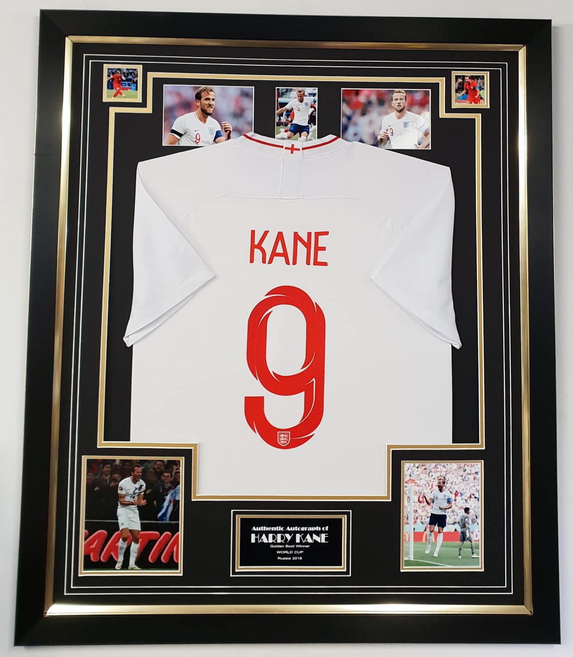 Harry Kane Signed Shirt Framed and Engraved