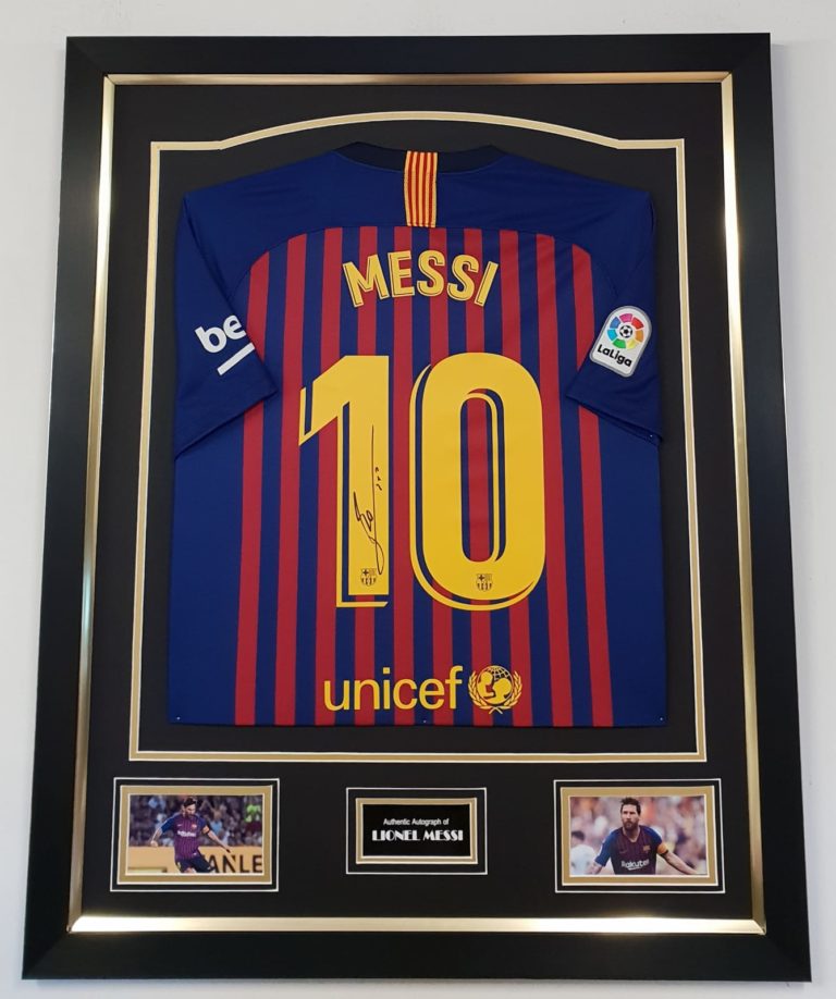 lionel messi signed shirt