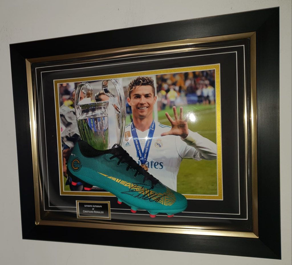 signed cristiano ronaldo boot