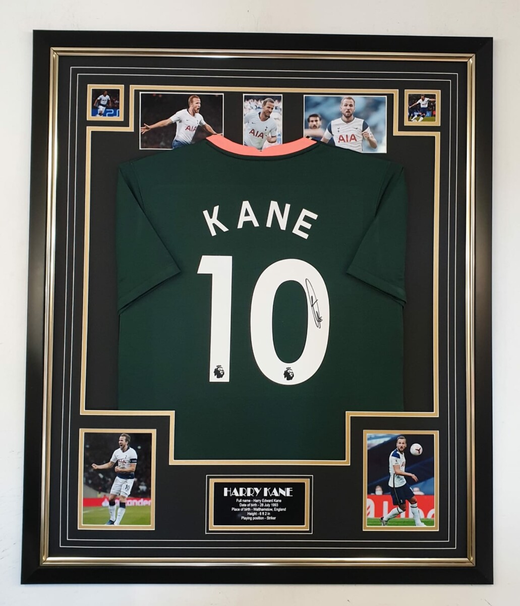 Harry Kane Signed & Framed Tottenham Hotspur F.C. SPURS Shirt Icon