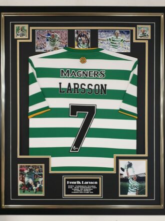 Celtic FC Brown Signed Shirt (Framed)