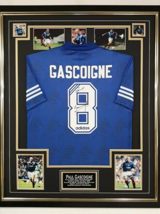 Paul Gascoigne Signed Rangers Shirt l