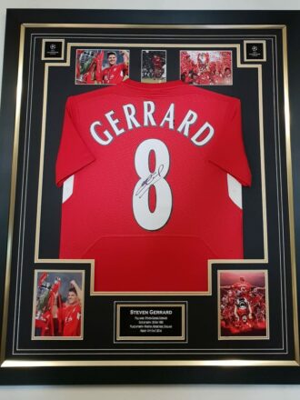 Steven Gerrard Signed No. 8 Liverpool FC Shirt