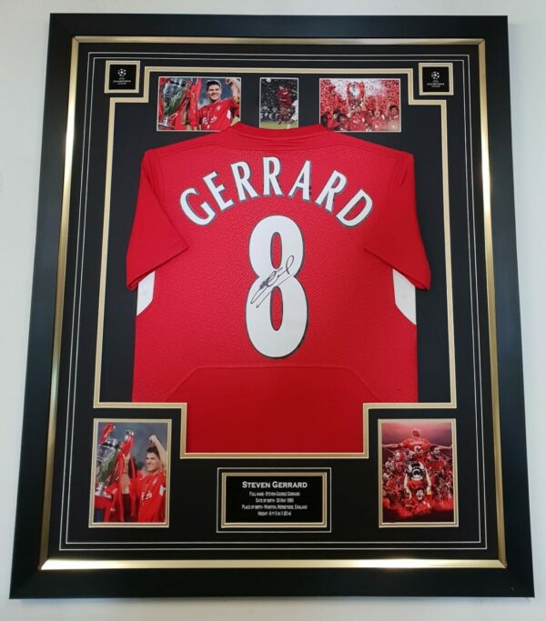 Steven Gerrard Signed No. 8 Liverpool FC Shirt