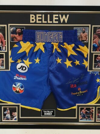 Bellew Signed Boxing shorts Framed