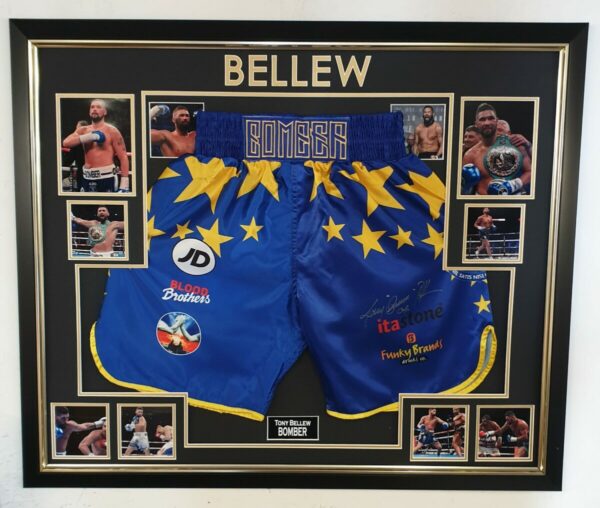 Bellew Signed Boxing shorts Framed