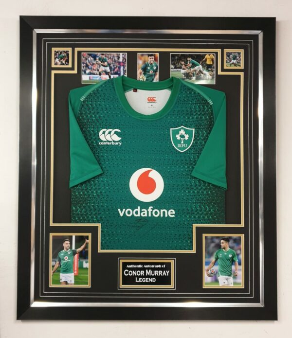 Conor Murray Signed Ireland Rugby Shirt Framed