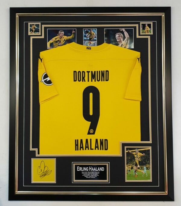 Erling Haaland Signed Shirt Framed