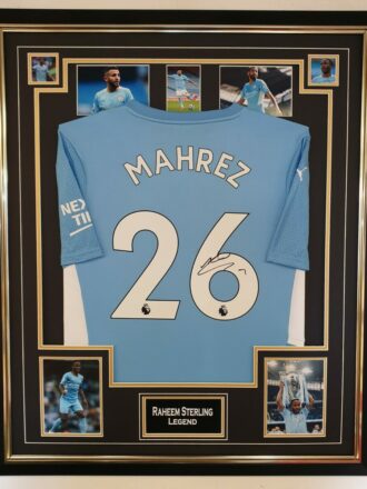 Mahrez Signed Manchester City No 26 shirt