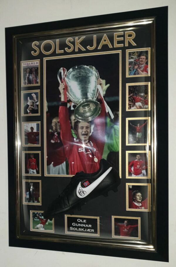 Solskjaer Signed Football Boots Manchester United