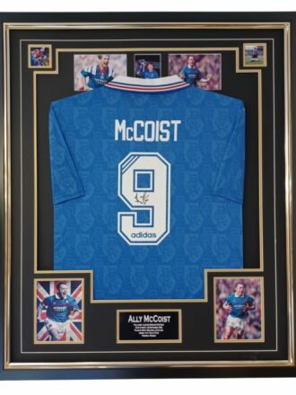 ALLY MCCOIST SIGNED RANGERS FC SHIRT FRAMED