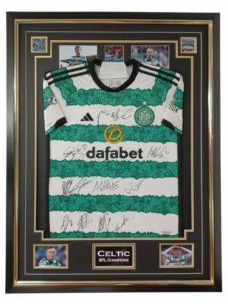 CELTIC SQUAD SIGNED SHIRT FRAMED