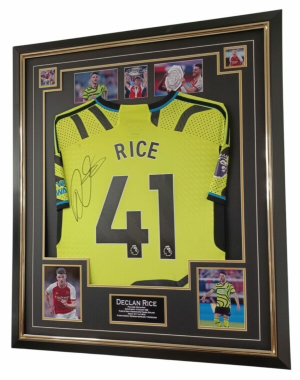 DECLAN RICE SIGNED SHIRT ARSENAL FC FRAMED