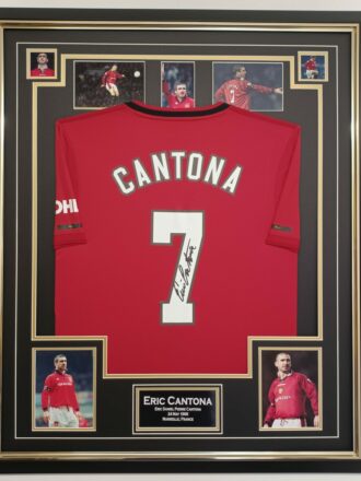 ERIC CANTONA SIGNED MANCHESTER UNITED SHIRT FRAMED