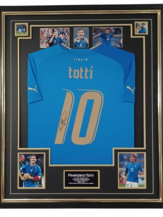 FRANCESCO TOTTI SIGNED ITALY SHIRT FRAMED