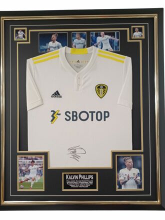 KALVIN PHILLIPS SIGNED LEEDS FC SHIRT FRAMED