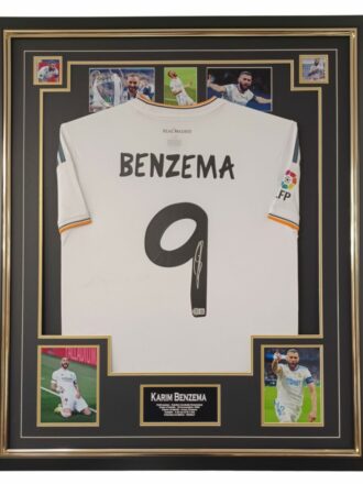 KARIM BENZEMA SIGNED REAL MADRID SHIRT FRAMED