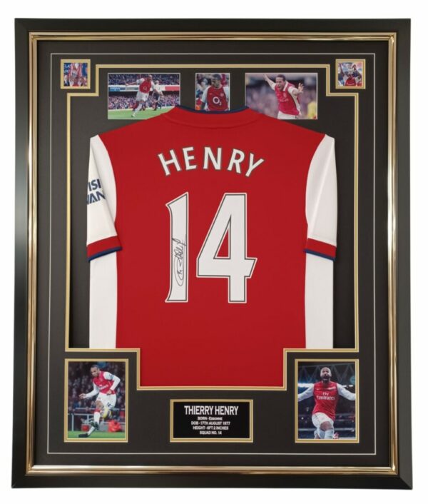 THIERRY HENRY SIGNED ARSENAL SHIRT FRAMED