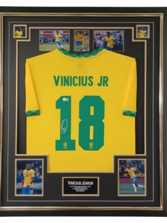 VINICIUS JR SIGNED BRAZIL SHIRT FRAMED